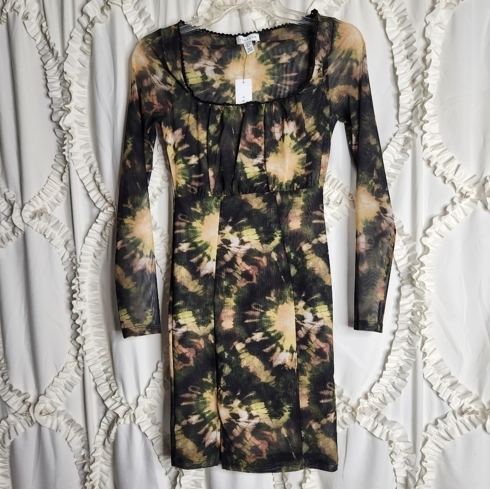 New Asos TopShop Tie Dye Mini Dress 2